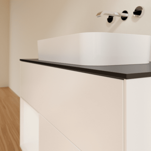 VILLEROY BOCH Umyvadlová skříňka Finion, s osvětlením, 2 výsuvy, 1000 x 603 x 501 mm, bílý matný lak / bílý lesklý lak / černé matné sklo #F652GFMT, obrázek 6