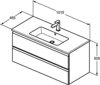 IDEAL STANDARD Umyvadlový balíček Connect E Světlý dub K8700PB, obrázek 2
