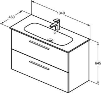 IDEAL STANDARD i.life A umyvadlová souprava #K8746NX - přírodní dub, obrázek 2