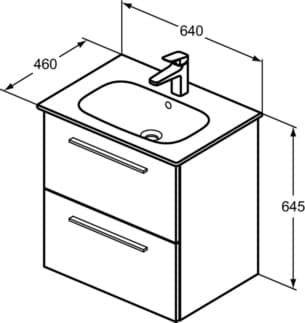 IDEAL STANDARD Sada umyvadel Ideal Standard i.life A #K8741DU - White
