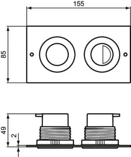 IDEAL STANDARD Splachovací deska Septa Pro P2 #R0134MY - Kartáčovaná ocel, obrázek 2
