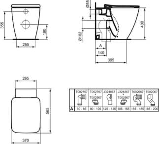 IDEAL STANDARD Oplachovací klozet Strada II s technologií AquaBlade _ Bílá (Alpine) s Ideal Plus #T2968MA - Bílá (Alpine) s Ideal Plus, obrázek 2