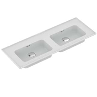 IDEAL STANDARD Strada II nábytkové dvojumyvadlo 1240x460mm, bez otvoru pro baterii, s otvorem pro přepad (štěrbinové) #T3636MA - Bílá (Alpine) s Ideal Plus, obrázek 2