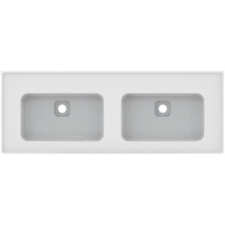 IDEAL STANDARD Strada II nábytkové dvojumyvadlo 1240x460mm, bez otvoru pro baterii, s otvorem pro přepad (štěrbinové) #T3636MA - Bílá (Alpine) s Ideal Plus, obrázek 3
