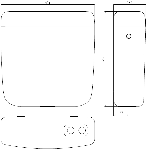 FALCON PERLA splachovací nádržka UNI 1111