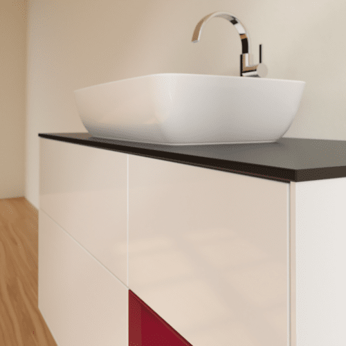 VILLEROY BOCH Toaletní skříňka Finion, s osvětlením, 3 výsuvy, 1200 x 603 x 501 mm, lesklý bílý lak / matný lak Pivoňka / matné černé sklo #F832HBGF, obrázek 6