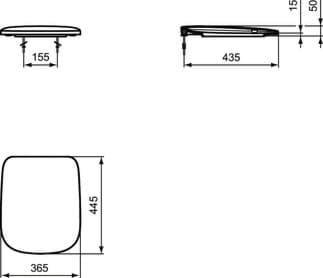 IDEAL STANDARD Connect E WC sedátko Bílá (Alpine) T366901