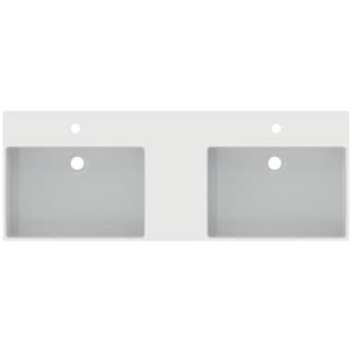 IDEAL STANDARD Extra dvojité umyvadlo 1200x450 mm, s 1 otvorem pro baterii na umyvadlo, s otvorem pro přepad (štěrbinový) #T373101 - Bílá (Alpine)