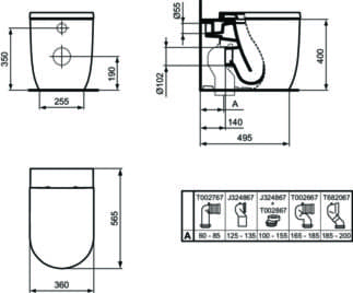 IDEAL STANDARD WC sedátko Blend Curve, wrapover #T376101 - Bílá (Alpine), obrázek 2