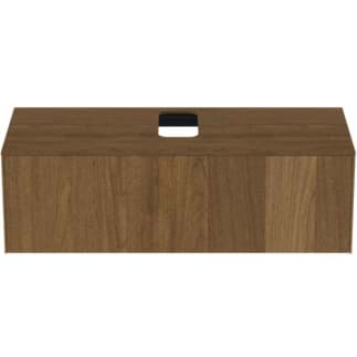 IDEAL STANDARD Toaletní skříňka Conca 1202x505 mm, s 1 výsuvnou zásuvkou s tichým zavíráním, s deskou #T3931Y5 - tmavý ořech