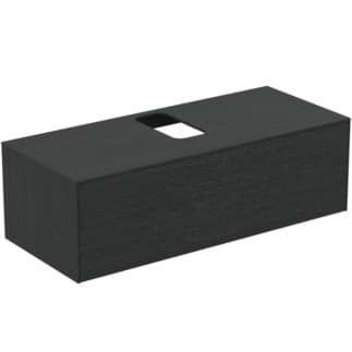 IDEAL STANDARD Toaletní skříňka Conca 1202x505 mm, s 1 výsuvnou zásuvkou push-open (soft-close), s umyvadlovou deskou #T3931Y4 - fládrovaný dub