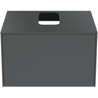 IDEAL STANDARD Toaletní skříňka Conca 602x505 mm, s 1 výsuvnou zásuvkou s tichým zavíráním, s horní deskou #T3928Y2 - antracit matný