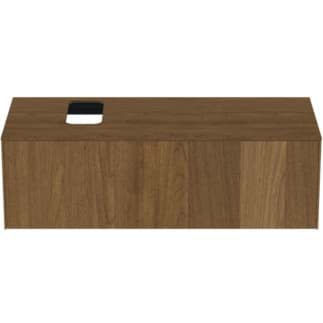 IDEAL STANDARD Toaletní skříňka Conca 1202x505 mm, s 1 výsuvnou zásuvkou s tichým zavíráním, s deskou #T3932Y5 - tmavý ořech