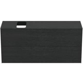 IDEAL STANDARD Toaletní skříňka Conca 1202x373 mm, se 2 výsuvnými zásuvkami push-open (soft-close), s umyvadlovou deskou #T3950Y4 - fládrovaný dub