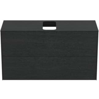 IDEAL STANDARD Toaletní skříňka Conca 1002x373 mm, se 2 výsuvnými zásuvkami push-open (soft-close), s umyvadlovou deskou #T3948Y4 - fládrovaný dub