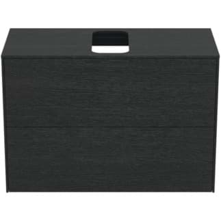 IDEAL STANDARD Toaletní skříňka Conca 802x373 mm, se 2 výsuvnými zásuvkami s tichým zavíráním, s umyvadlovou deskou #T3947Y4 - fládrovaný dub