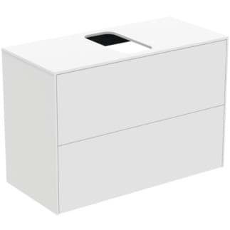 IDEAL STANDARD Toaletní skříňka Conca 802x373 mm, se 2 výsuvnými zásuvkami s tichým zavíráním, s horní deskou #T3947Y1 - matná bílá