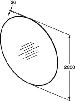 IDEAL STANDARD Nástěnné zrcadlo Conca 800 mm se světlem #T3958BH - Neutrální