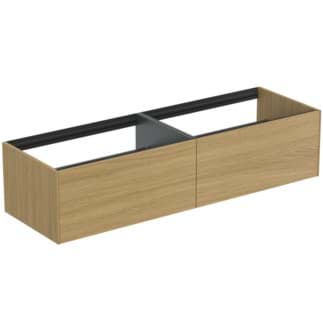 IDEAL STANDARD Toaletní skříňka Conca 1585x505 mm, se 2 výsuvnými zásuvkami s tichým zavíráním #T3984Y6 - světlý dub