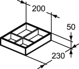 IDEAL STANDARD Úložný box Conca #T3980Y2 - Antracit matný
