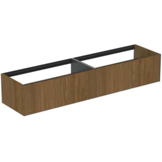 IDEAL STANDARD Toaletní skříňka Conca 1985x505 mm, se 2 výsuvnými zásuvkami s tichým zavíráním #T3987Y5 - tmavý ořech