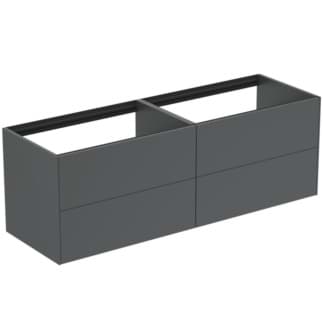 IDEAL STANDARD Toaletní skříňka Conca 1585x505 mm, se 4 výsuvnými zásuvkami s tichým zavíráním #T3990Y2 - antracit matný
