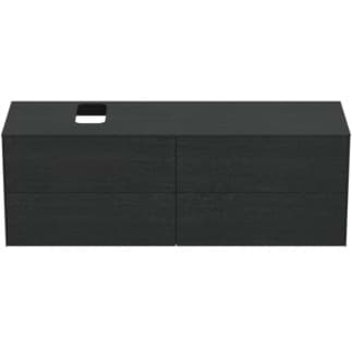 IDEAL STANDARD Toaletní skříňka Conca 1587x505 mm, se 4 výsuvnými zásuvkami s tichým zavíráním, s umyvadlovou deskou #T3989Y4 - fládrovaný dub