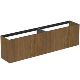 IDEAL STANDARD Toaletní skříňka Conca 1985x373 mm, se 2 výsuvnými zásuvkami s tichým zavíráním #T3999Y5 - tmavý ořech
