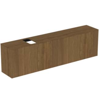IDEAL STANDARD Toaletní skříňka Conca 1987x373 mm, se 2 výsuvnými zásuvkami s tichým zavíráním, s horní deskou #T3998Y5 - tmavý ořech