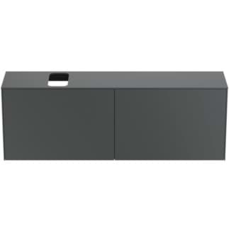 IDEAL STANDARD Toaletní skříňka Conca 1587x373 mm, se 2 výsuvnými zásuvkami s tichým zavíráním, s horní deskou #T3995Y2 - antracit matný
