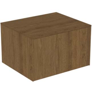 IDEAL STANDARD Toaletní skříňka Conca 602x505 mm, s 1 výsuvnou zásuvkou s tichým zavíráním, s deskou #T4311Y5 - tmavý ořech