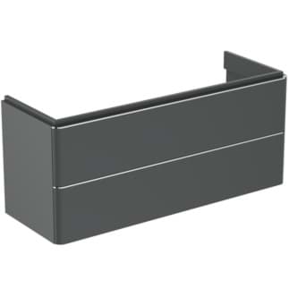 IDEAL STANDARD Toaletní skříňka Adapto 1170x417mm, se 2 výsuvnými zásuvkami s tichým zavíráním #T4303Y2 - antracit matný