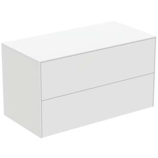 IDEAL STANDARD Toaletní skříňka Conca 1002x505 mm, se 2 výsuvnými zásuvkami s tichým zavíráním, s horní deskou #T4323Y1 - matná bílá