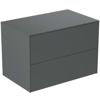 IDEAL STANDARD Toaletní skříňka Conca 802x505 mm, se 2 výsuvnými zásuvkami s tichým zavíráním, s horní deskou #T4322Y2 - antracit matný