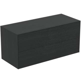 IDEAL STANDARD Toaletní skříňka Conca 1202x505 mm, se 2 výsuvnými zásuvkami s tichým zavíráním, s umyvadlovou deskou #T4324Y4 - fládrovaný dub