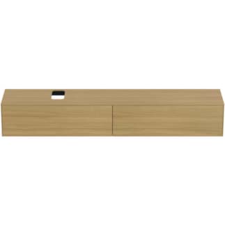 IDEAL STANDARD Toaletní skříňka Conca 2387x505 mm, se 2 výsuvnými zásuvkami s tichým zavíráním, s deskou pod umyvadlo #T4334Y6 - světlý dub