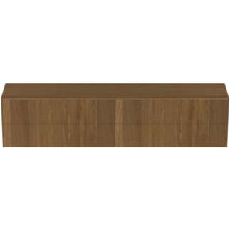 IDEAL STANDARD Toaletní skříňka Conca 2387x505 mm, se 4 výsuvnými zásuvkami s tichým zavíráním, s horní deskou #T4338Y5 - tmavý ořech