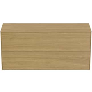 IDEAL STANDARD Toaletní skříňka Conca 1202x373 mm, se 2 výsuvnými zásuvkami s tichým zavíráním, s deskou pod umyvadlo #T4330Y6 - světlý dub