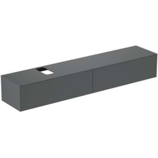 IDEAL STANDARD Toaletní skříňka Conca 2387x505 mm, se 2 výsuvnými zásuvkami s tichým zavíráním, s horní deskou #T4334Y2 - antracit matný