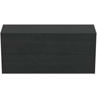 IDEAL STANDARD Toaletní skříňka Conca 1202x373 mm, se 2 výsuvnými zásuvkami push-open (soft-close), s umyvadlovou deskou #T4330Y4 - fládrovaný dub