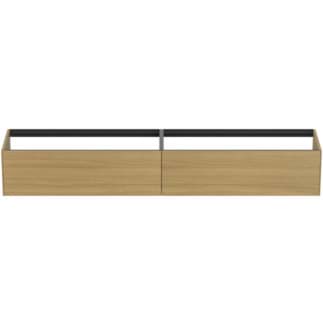 IDEAL STANDARD Toaletní skříňka Conca 2385x505 mm, se 2 výsuvnými zásuvkami s tichým zavíráním #T4333Y6 - světlý dub