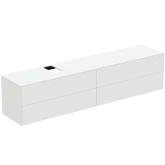IDEAL STANDARD Toaletní skříňka Conca 2387x505 mm, se 4 výsuvnými zásuvkami s tichým zavíráním, s horní deskou #T4337Y1 - matná bílá