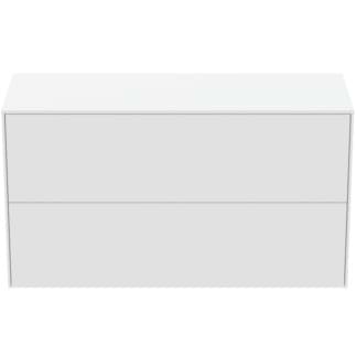 IDEAL STANDARD Toaletní skříňka Conca 1002x373 mm, se 2 výsuvnými zásuvkami s tichým zavíráním, s horní deskou #T4329Y1 - matná bílá