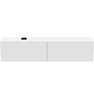 IDEAL STANDARD Toaletní skříňka Conca 2387x373 mm, se 2 výsuvnými zásuvkami s tichým zavíráním, s horní deskou #T4340Y1 - matná bílá