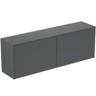 IDEAL STANDARD Toaletní skříňka Conca 1587x373 mm, se 2 výsuvnými zásuvkami s tichým zavíráním, s horní deskou #T4331Y2 - antracit matný