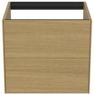 IDEAL STANDARD Toaletní skříňka Conca 600x505 mm, se 2 výsuvnými zásuvkami s tichým zavíráním #T4355Y6 - světlý dub