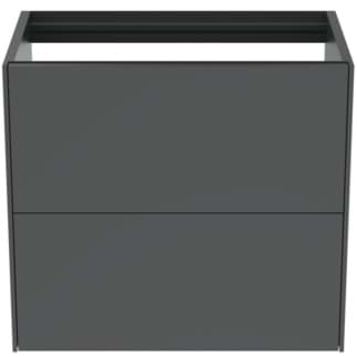 IDEAL STANDARD Toaletní skříňka Conca 600x373 mm, se 2 výsuvnými zásuvkami push-pull #T4354Y2 - antracit matná