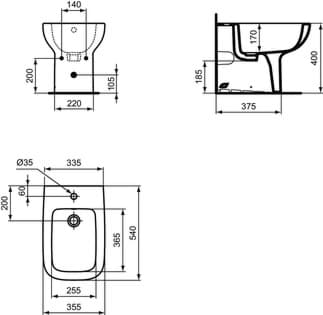 IDEAL STANDARD i.life A Standbidet #T452601 - White (Alpine)