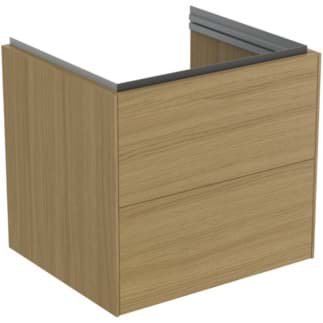 IDEAL STANDARD Toaletní skříňka Conca 600x505 mm, se 2 výsuvnými zásuvkami s tichým zavíráním #T4573Y6 - světlý dub