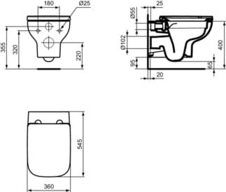 IDEAL STANDARD i.life A WC balíček RimLS+ #T467101 - bílá (Alpine), obrázek 4